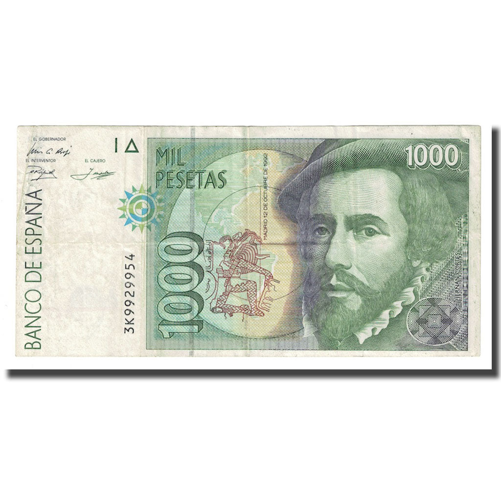 Banknote, Spain, 1000 Pesetas, 1992, 1992-10-12, KM:163, EF(40-45)