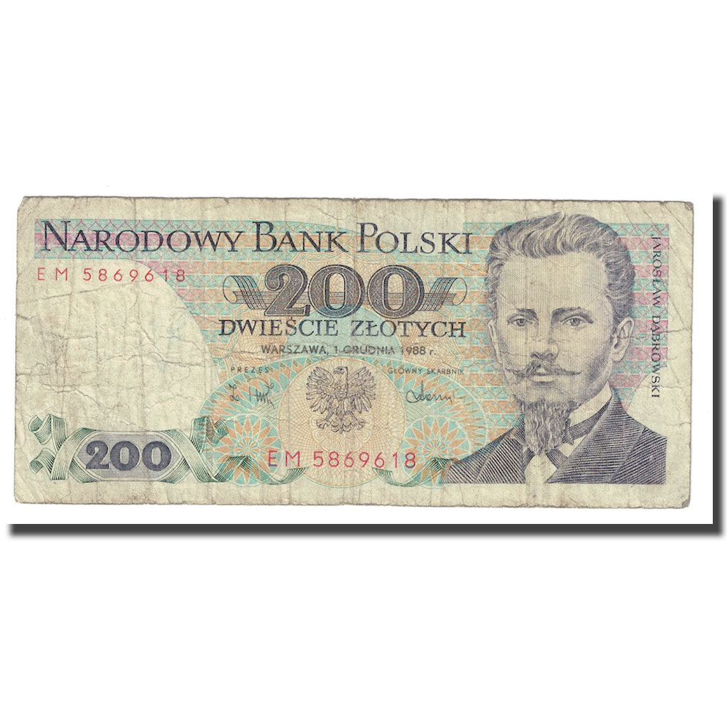 Banconote, Polonia, 200 Zlotych, 1988, 1988-12-01, KM:144c, B+