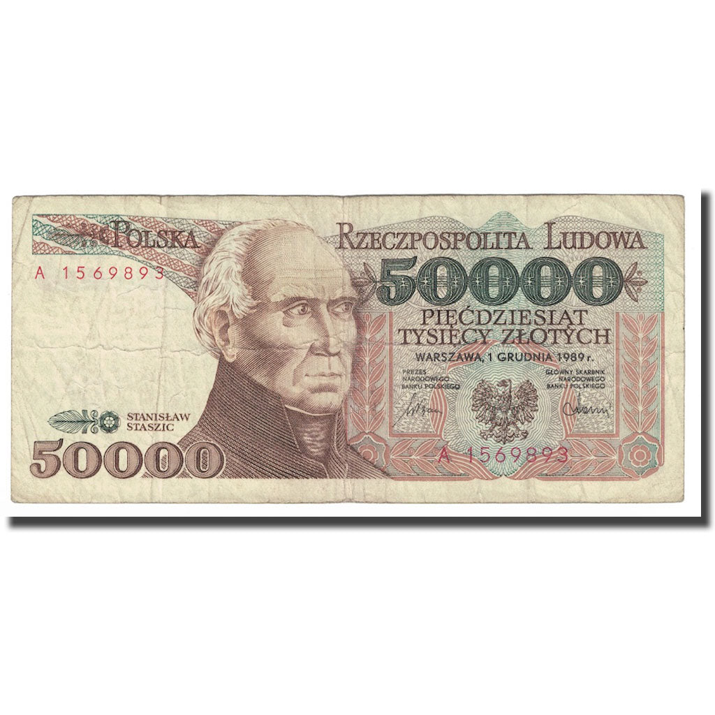Banknot, Polska, 50,000 Zlotych, 1989, 1989-02-01, KM:153a, F(12-15)