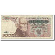 Banknot, Polska, 50,000 Zlotych, 1989, 1989-02-01, KM:153a, F(12-15)