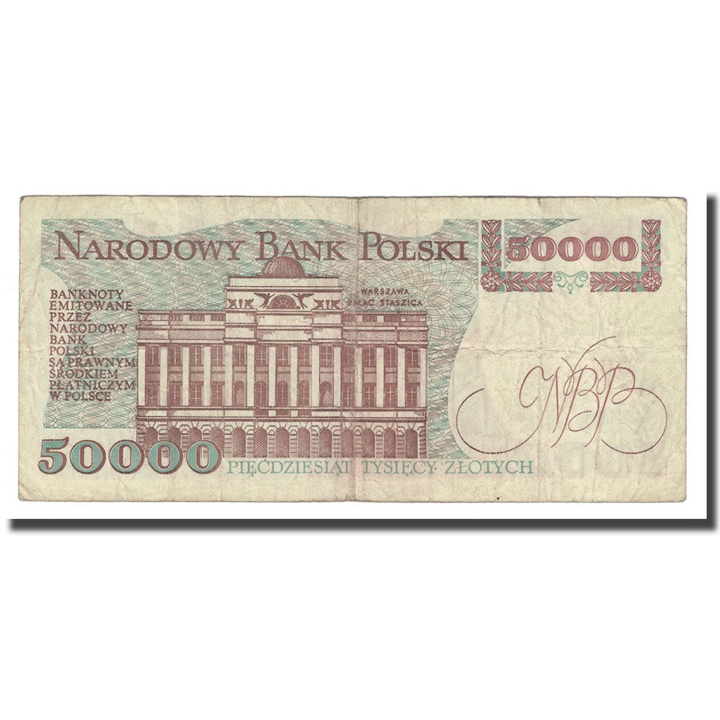Banknot, Polska, 50,000 Zlotych, 1989, 1989-02-01, KM:153a, F(12-15)