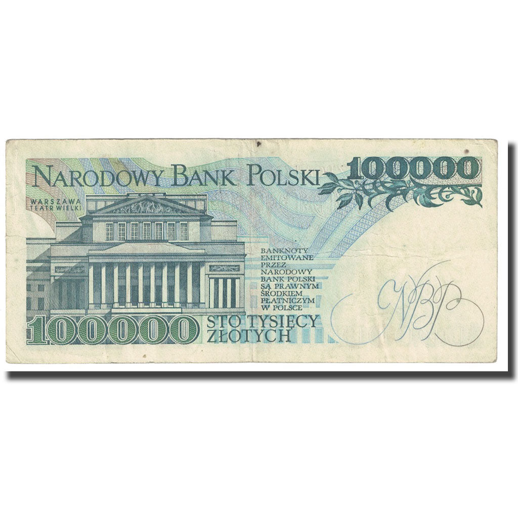 Banknote, Poland, 100,000 Zlotych, 1990, 1990-03-01, KM:154a, VF(20-25)