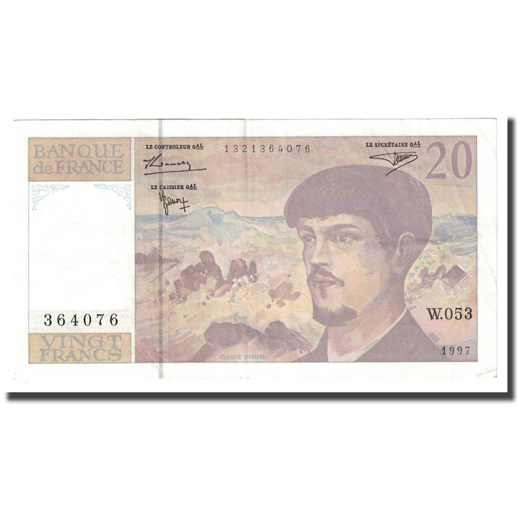 France, 20 Francs, Debussy, 1997, SUP, Fayette:66ter02a53, KM:151i