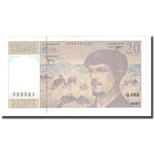 França, 20 Francs, Debussy, 1997, AU(55-58), Fayette:66ter.02A62, KM:151i