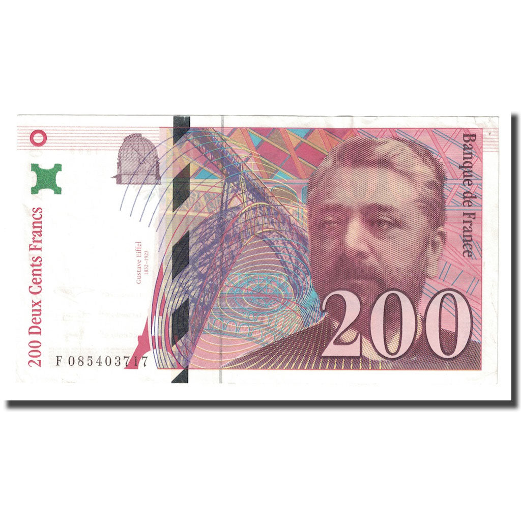 France, 200 Francs, Eiffel, 1999, TTB, Fayette:75.5, KM:159c