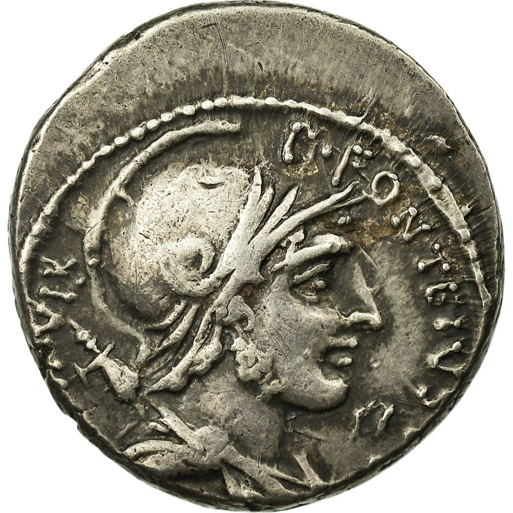 Coin, Fonteia, Denarius, Rome, AU(55-58), Silver, Babelon:17