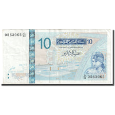 Banknote, Tunisia, 10 Dinars, 2005, 2005-11-07, KM:90, AU(50-53)