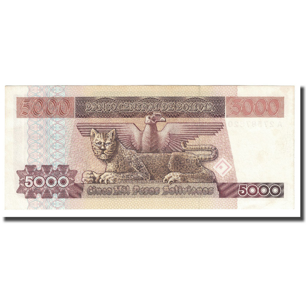 Geldschein, Bolivien, 5000 Pesos Bolivianos, 1984, 1984-02-10, KM:168a, UNZ-
