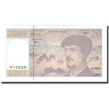 France, 20 Francs, Debussy, 1997, UNC(65-70), Fayette:66ter.02.64, KM:151i