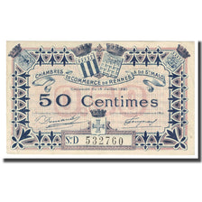 França, 50 Centimes, Pirot 105-19, 1921, 1921-07-15, Rennes, Saint-Malo