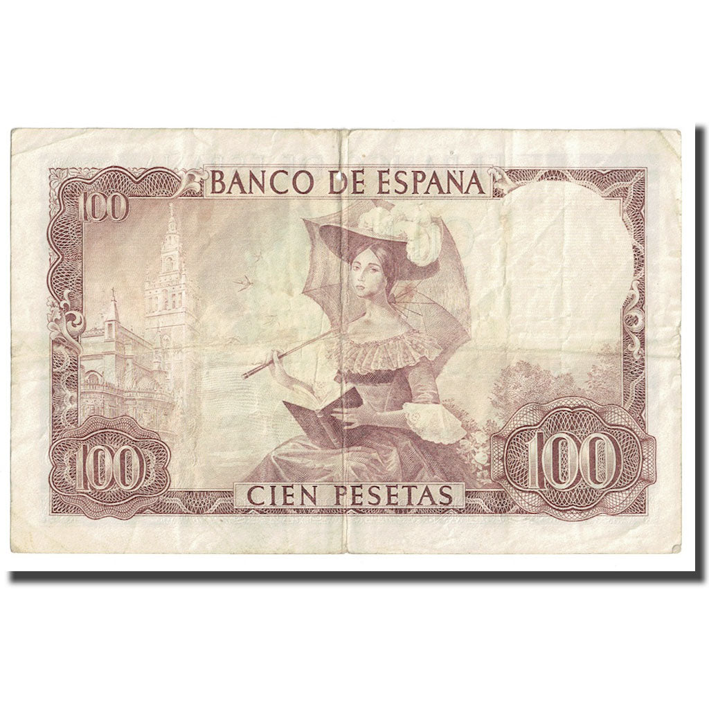 Billet, Espagne, 100 Pesetas, 1965, 1965-11-19, KM:150, B+