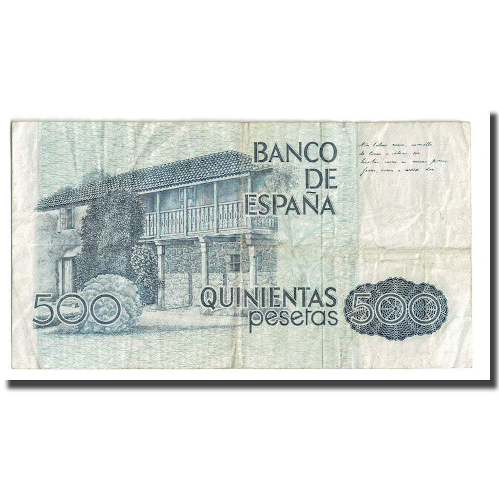 Nota, Espanha, 500 Pesetas, 1979, 1979-10-23, KM:157, F(12-15)