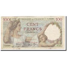 França, 100 Francs, 1941, 1941-10-02, VF(30-35), Fayette:26.61, KM:94