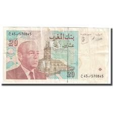 Billete, 20 Dirhams, 1996, Marruecos, KM:67b, MBC