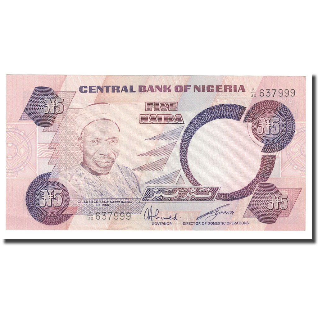 Geldschein, Nigeria, 5 Naira, Undated (1979-84), KM:20c, UNZ