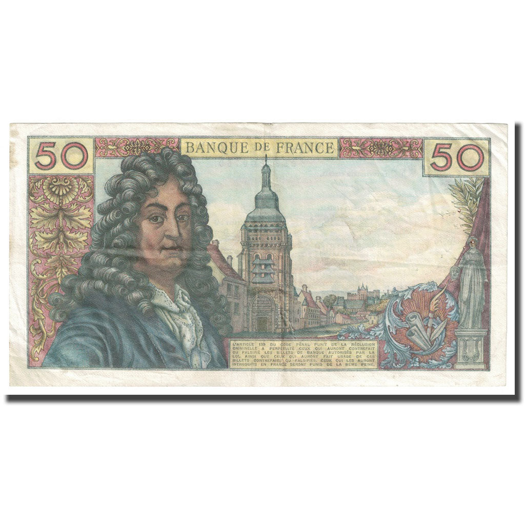 Francja, 50 Francs, Racine, 1973, 1973-05-03, EF(40-45), Fayette:64.23, KM:148d