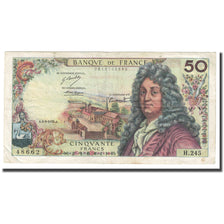 France, 50 Francs, Racine, 1974, 1974-09-05, VF(30-35), Fayette:64.27, KM:148d