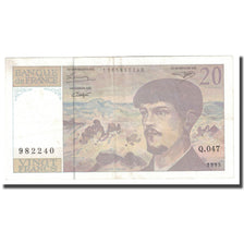 France, 20 Francs, Debussy, 1995, AU(50-53), Fayette:F66TER.01.147, KM:151h