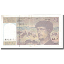 França, 20 Francs, Debussy, 1995, AU(50-53), Fayette:F66TER.01.147, KM:151h
