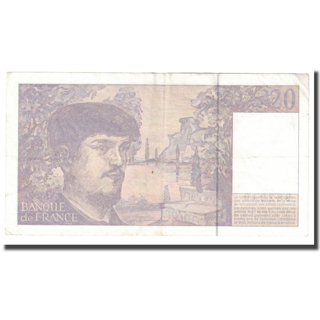 France, 20 Francs, Debussy, 1995, AU(50-53), Fayette:F66TER.01.147, KM:151h