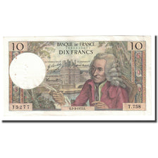 France, 10 Francs, Voltaire, 1972, 1972-02-03, TTB+, Fayette:62.55, KM:147d