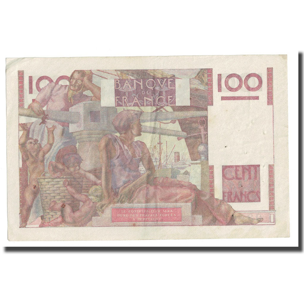 France, 100 Francs, Jeune Paysan, 1947, 1947-07-17, EF(40-45), Fayette:28.15