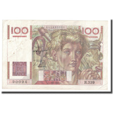 France, 100 Francs, Jeune Paysan, 1949, 1949-05-19, TTB+, Fayette:28.24, KM:128b