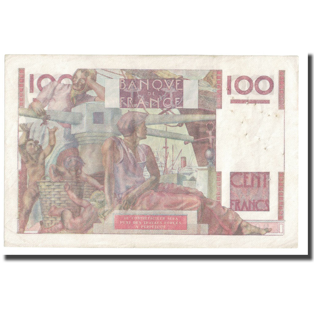 France, 100 Francs, Jeune Paysan, 1949, 1949-05-19, AU(50-53), Fayette:28.24