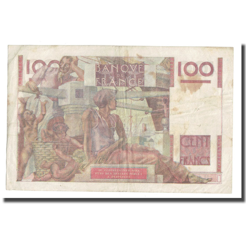 Francia, 100 Francs, Jeune Paysan, 1949, 1949-04-07, MBC, Fayette:28.23, KM:128b
