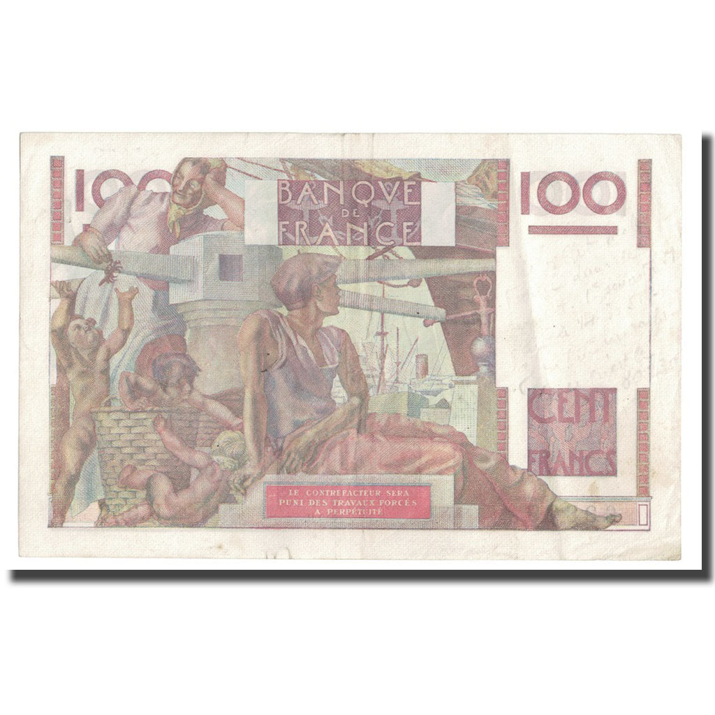 France, 100 Francs, Jeune Paysan, 1949, 1949-05-19, EF(40-45), Fayette:28.24