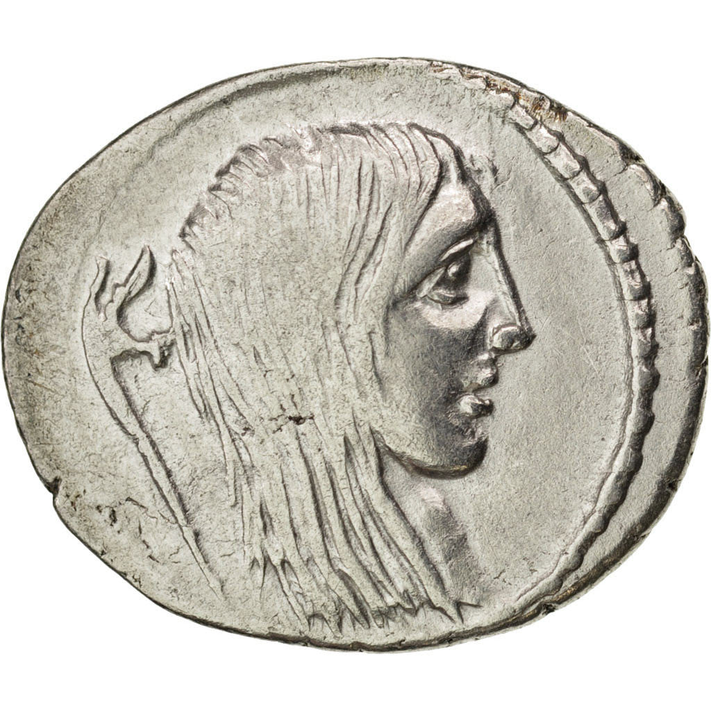 Hostilia, Denarius, AU(55-58), Silver, Babelon #4, 3.40