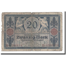 Banknote, Germany, 20 Mark, 1915, 1915-11-04, KM:63, VG(8-10)