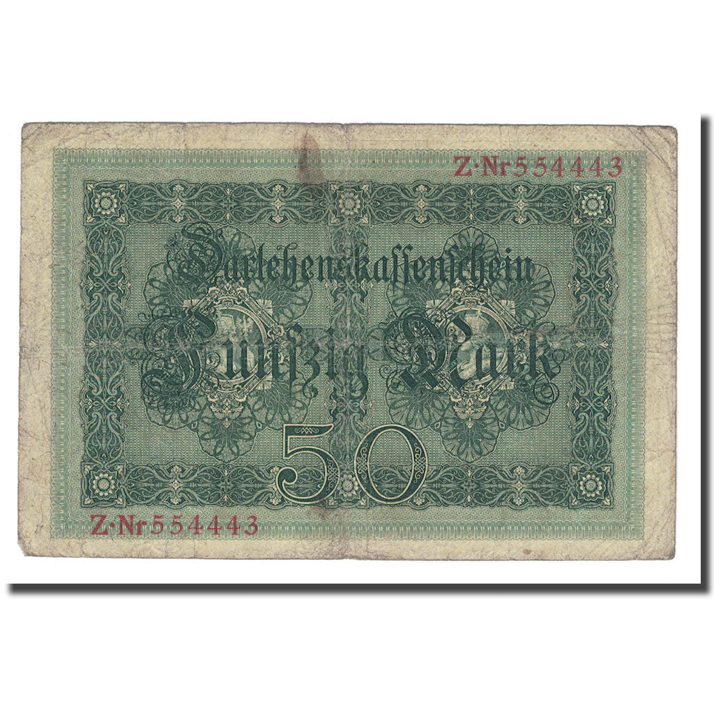 Banknote, Germany, 50 Mark, 1914, 1914-08-05, KM:49a, F(12-15)