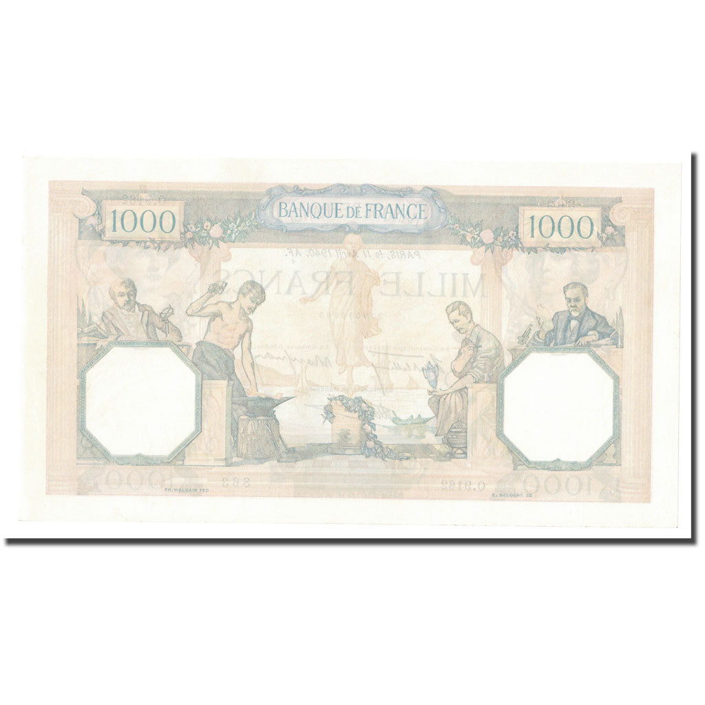 France, 1000 Francs, Cérès et Mercure, 1940, 1940-04-11, UNC(65-70)