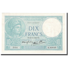 Francia, 10 Francs, Minerve, 1940, 1940-11-28, FDS, Fayette:7.22, KM:84