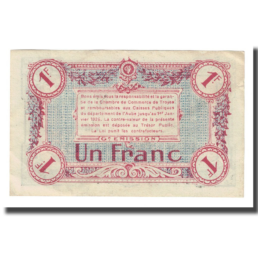 Frankreich, Troyes, 1 Franc, VZ, Pirot:124-12