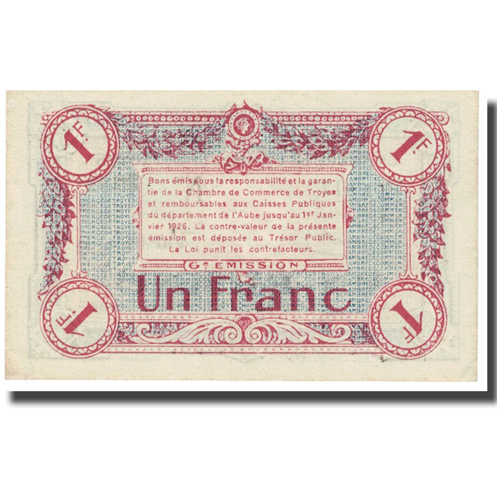France, Troyes, 1 Franc, UNC(63), Pirot:124-12