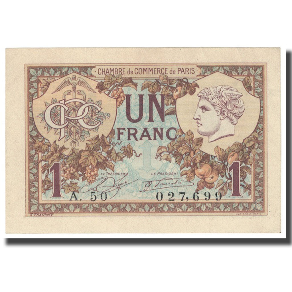 France, Paris, 1 Franc, 1920, UNC(63)