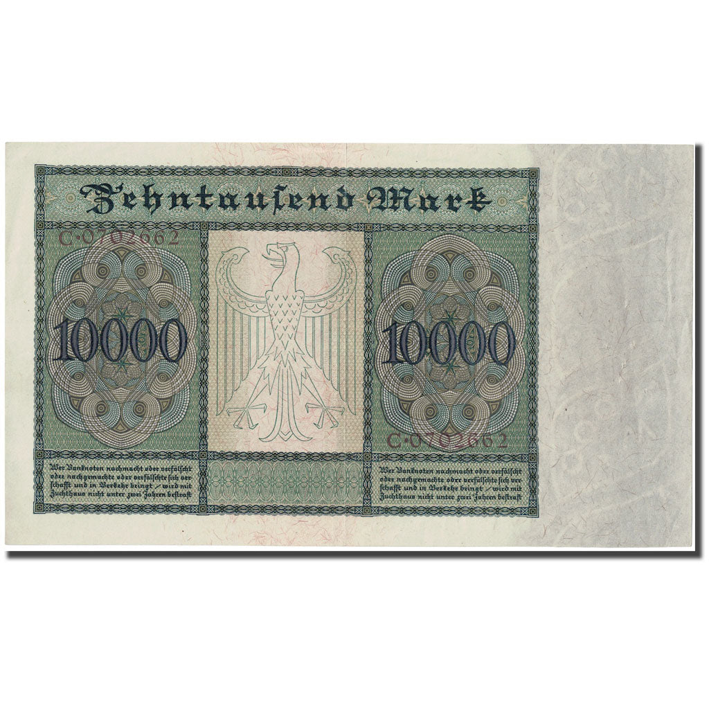 Banknote, Germany, 10,000 Mark, 1922, 1922-01-19, KM:70, UNC(63)
