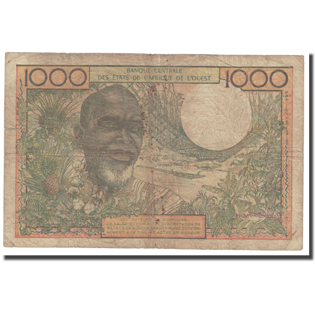 Banknote, West African States, 1000 Francs, Undated (1959-65), KM:103Ak