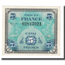 Frankreich, 5 Francs, Flag/France, 1944, VZ+, Fayette:VF17.1, KM:115a