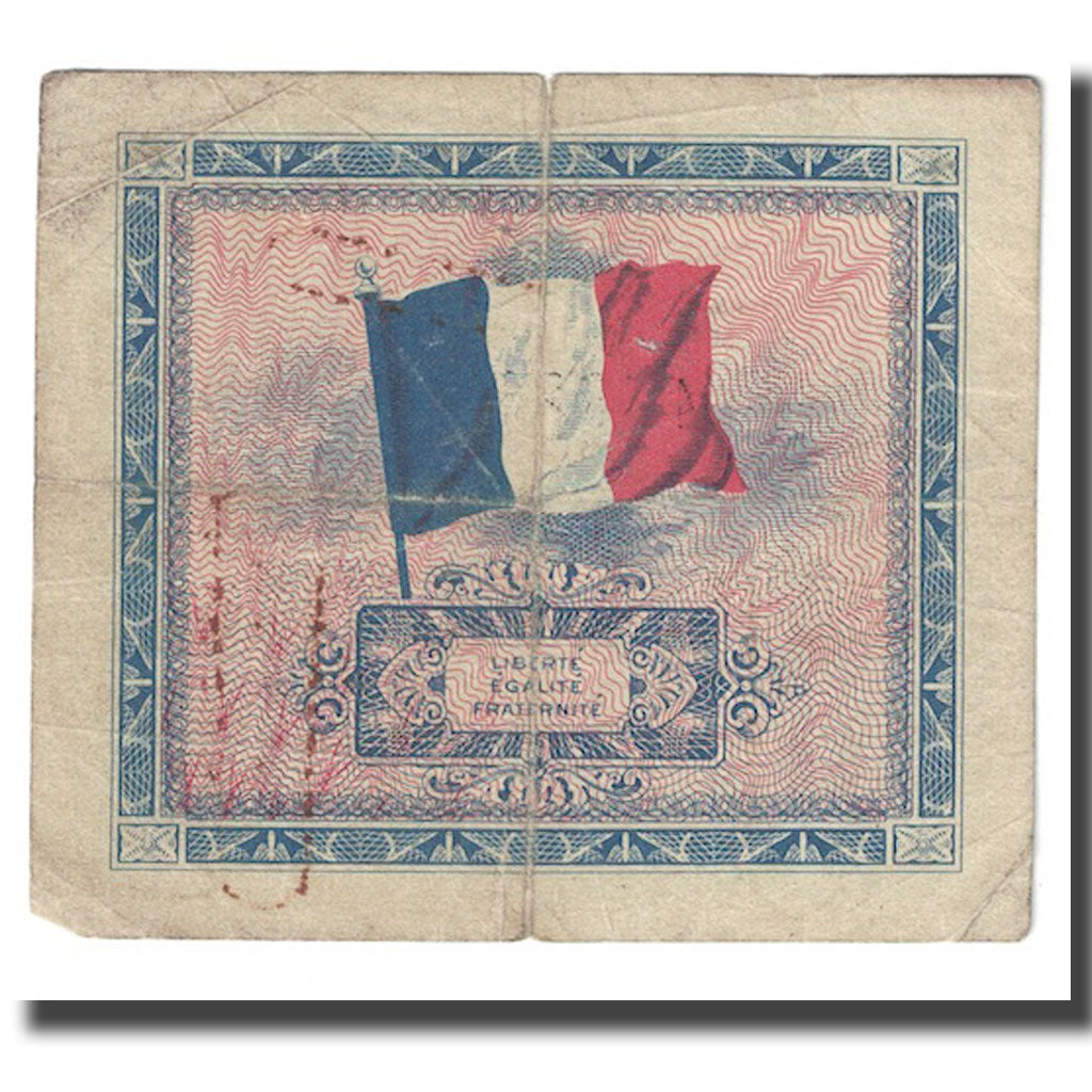France, 5 Francs, Flag/France, 1944, F(12-15), Fayette:VF17.1, KM:115a