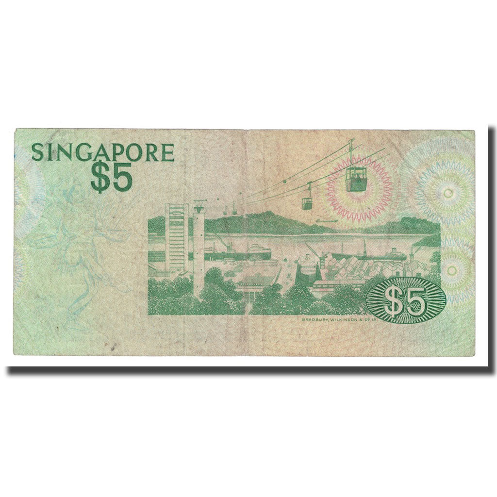 Banknote, Singapore, 5 Dollars, Undated (1976), KM:10, EF(40-45)