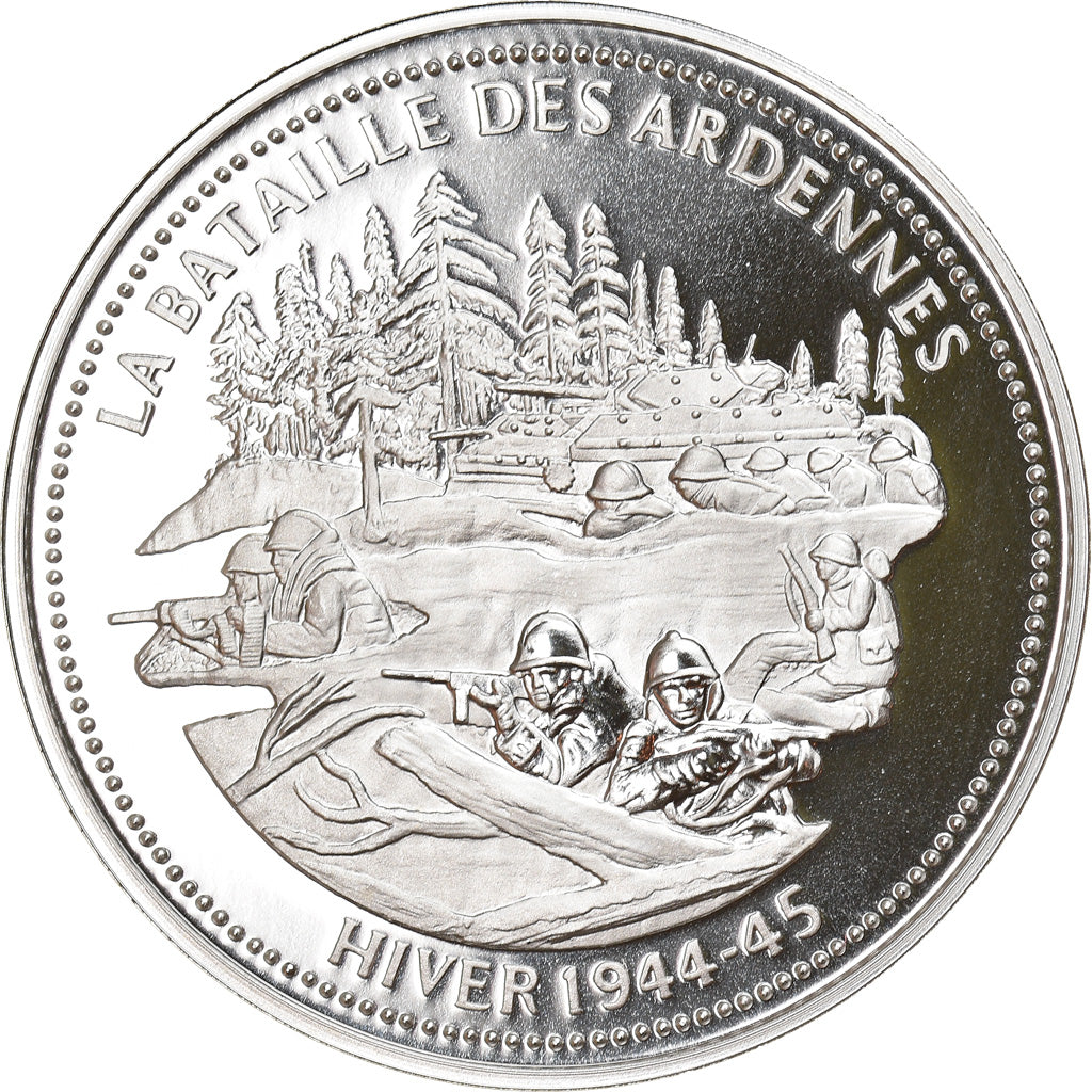 France, Medal, La Bataille des Ardennes, Politics, Society, War, MS(65-70)