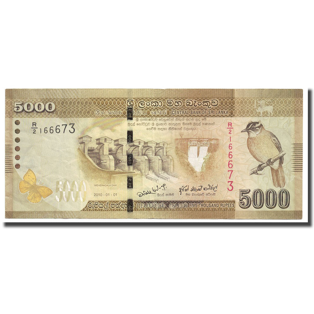 Banknote, Sri Lanka, 5000 Rupees, 2010, 2010-01-01, KM:128a, AU(50-53)