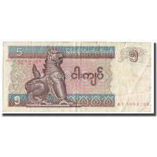 Banknote, Myanmar, 5 Kyats, undated (1991-1998), KM:70a, EF(40-45)