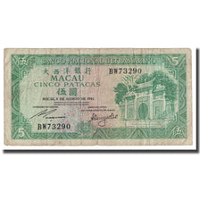 Banknote, Macau, 5 Patacas, 1981, 1981-08-08, KM:58c, VF(30-35)