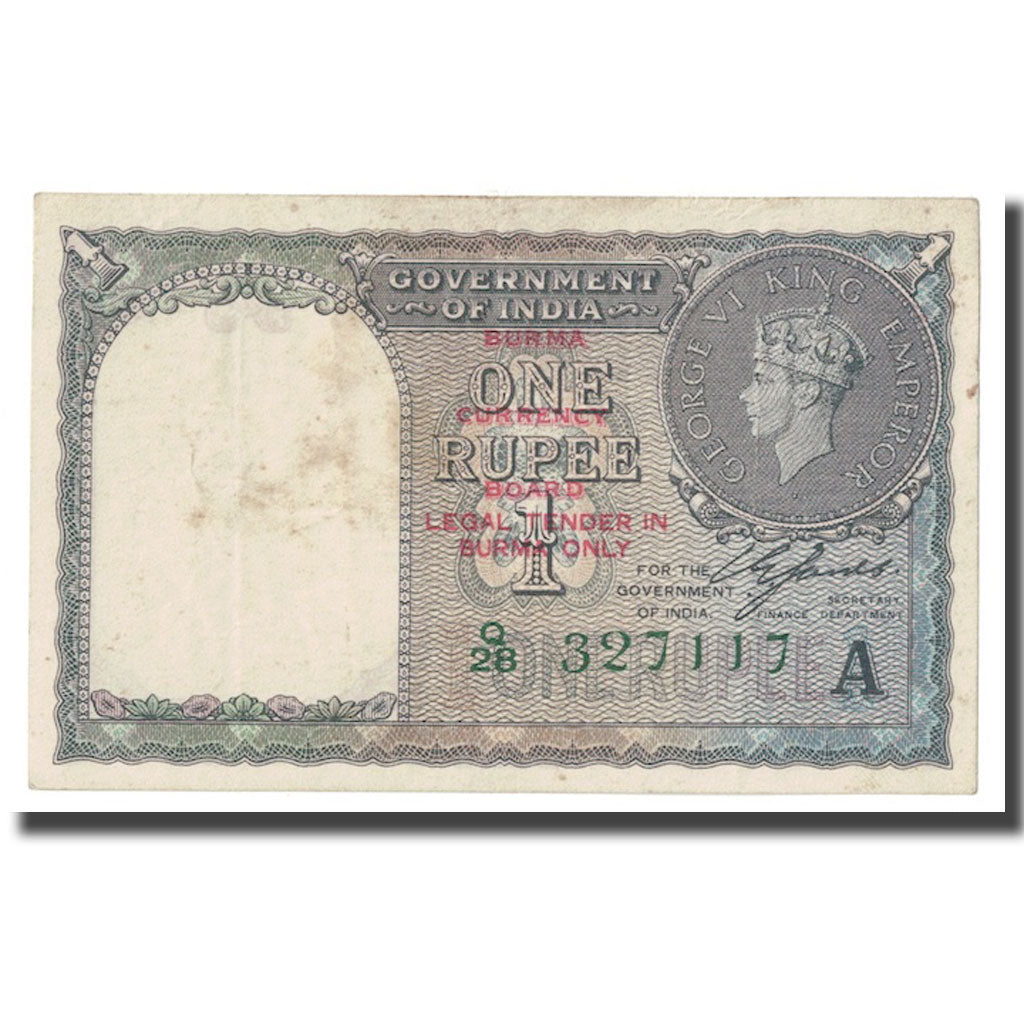 Billete, 1 Rupee, 1940, India, KM:25d, MBC