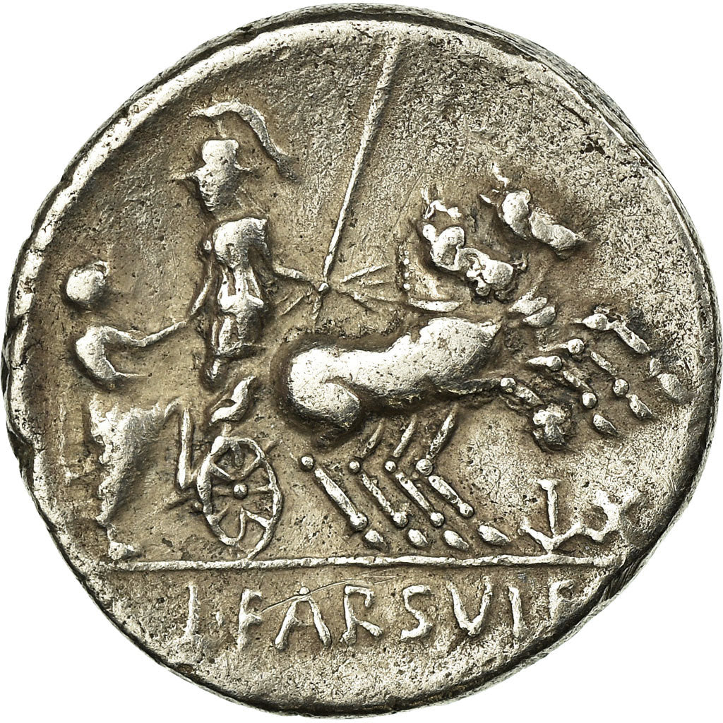 Coin, Farsuleia, Denarius, Rome, AU(50-53), Silver, Babelon:2