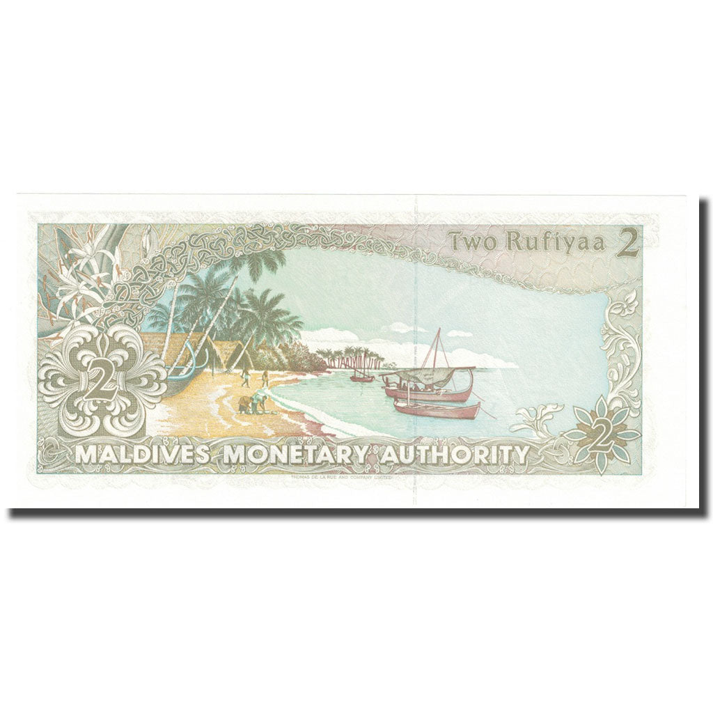Banknote, Maldives, 2 Rufiyaa, 1990, 1990-07-26, KM:15, UNC(65-70)